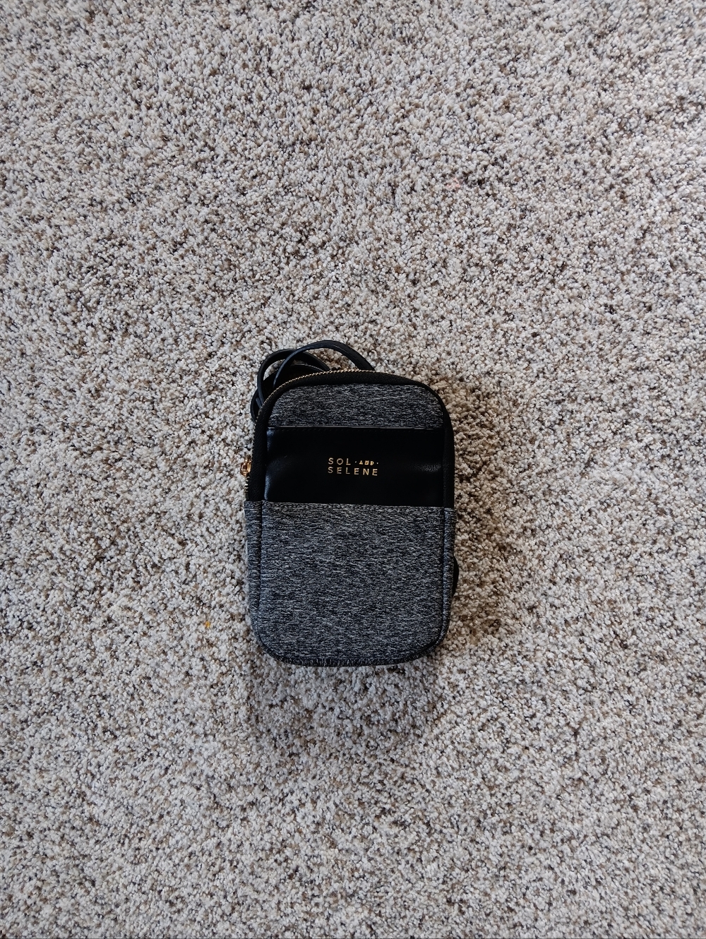 Sol And Selene By My Side Gray And Black Crossbody Phone Purse Bag